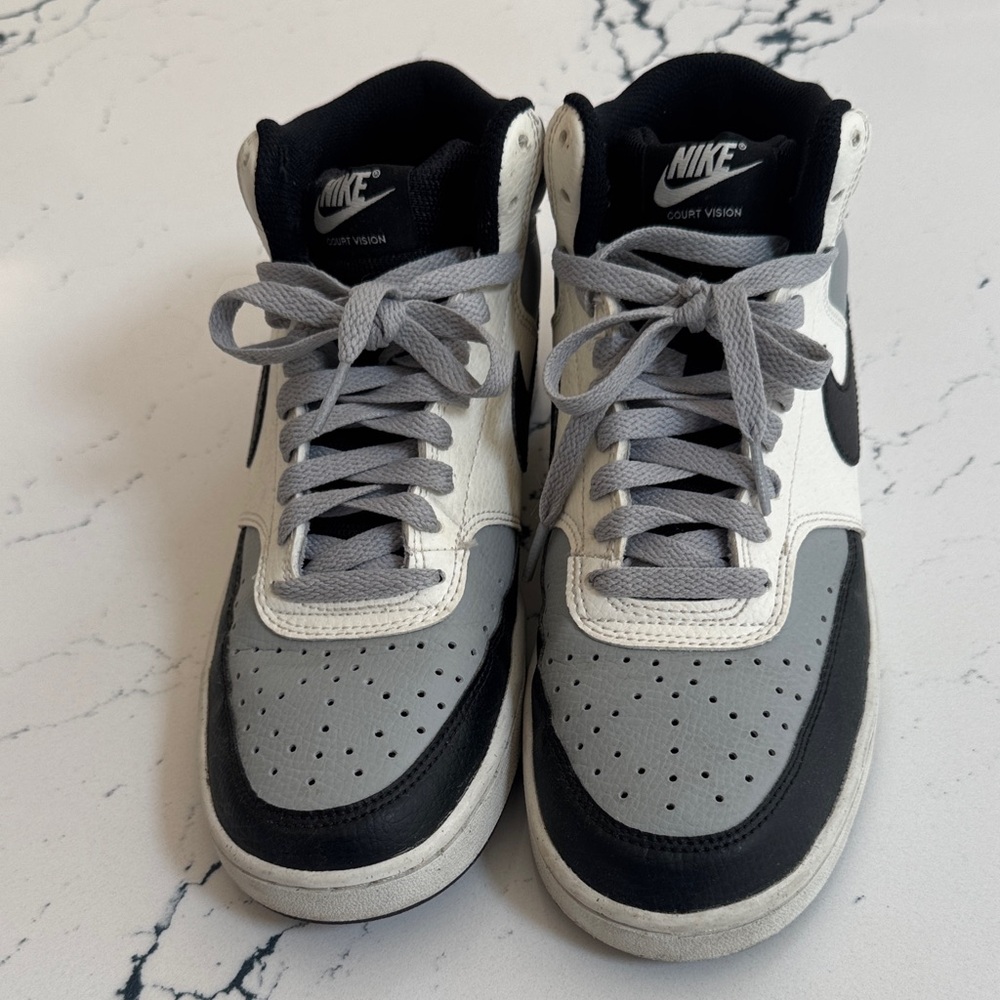 Nike Men's Court Vision Sneakers - Black, Gray, White